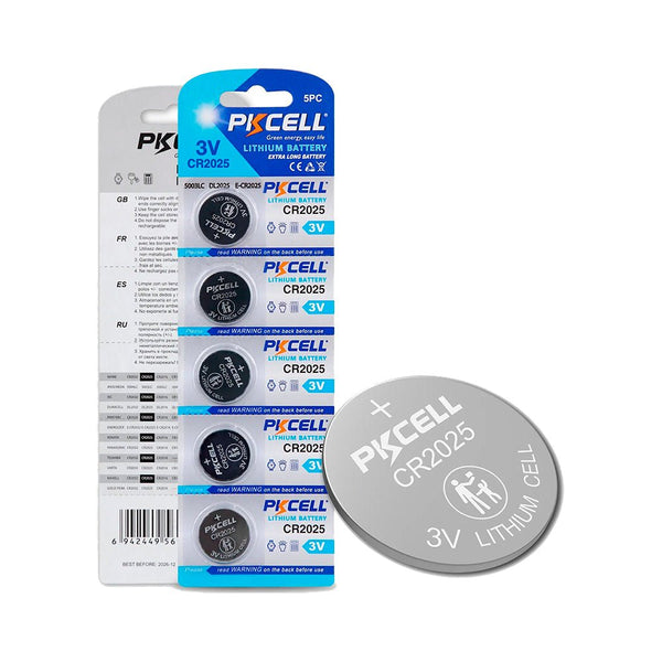 Paquete 5 Pilas Tipo Moneda Cr2025 3v Pkcell Reloj Juguete Control Y Más