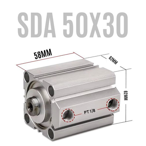 Pistón Actuador Neumático Cilindro SDA50x30 Aire 0.1-0.7mpa