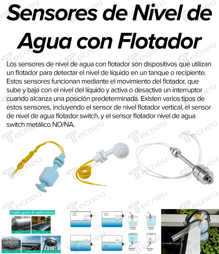 Sensor De Nivel Flotador Vertical - Tecneu