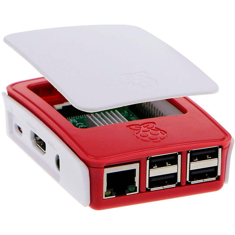 Carcasa Para Raspberry Pi 3 3b+ Case Blanco Negro - Tecneu