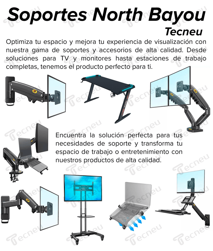 Escritorio Y101 Ajustable electricamente 1000*600*(720 - 1170) Luz Led - Tecneu
