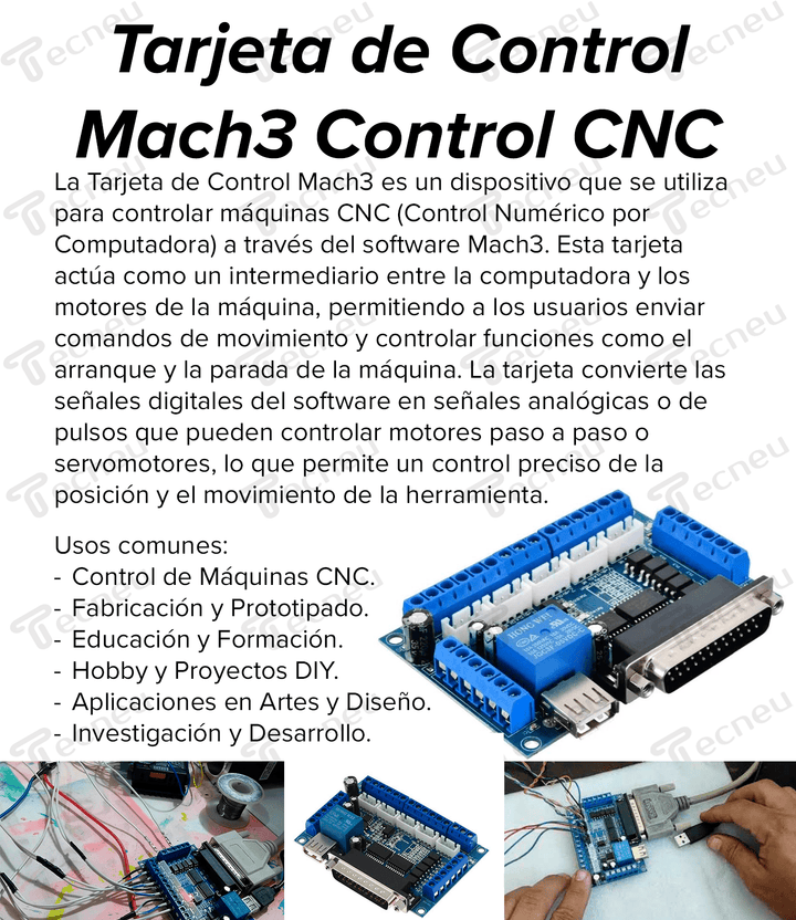 Tarjeta De Control Mach3 Control Cnc - Tecneu