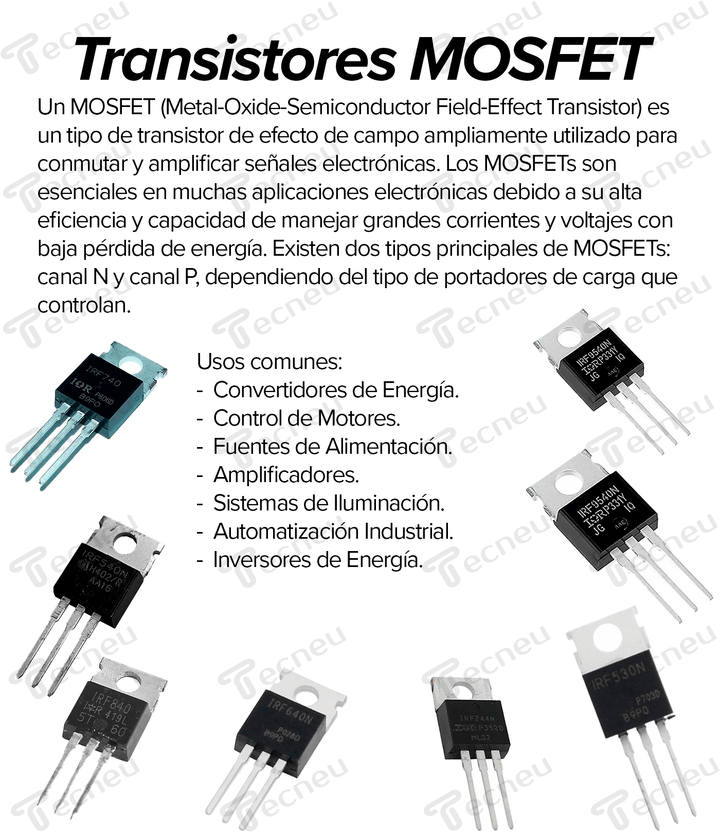 IRF530N Transistor MOSFET Canal N 100V 14A TO - 220 - 3 - Tecneu