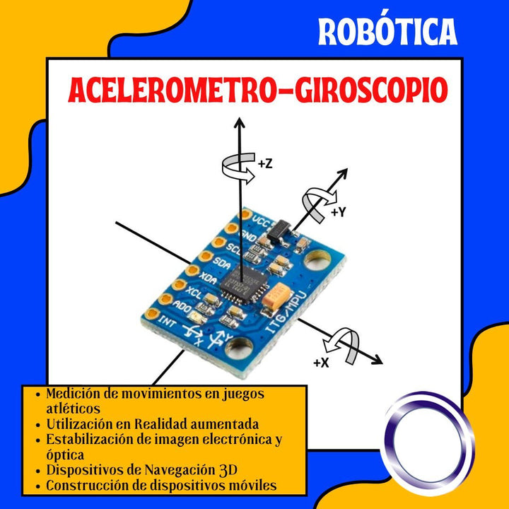 Acelerometro Y Giroscopio Mpu - 6050 Gy - 521 - Tecneu