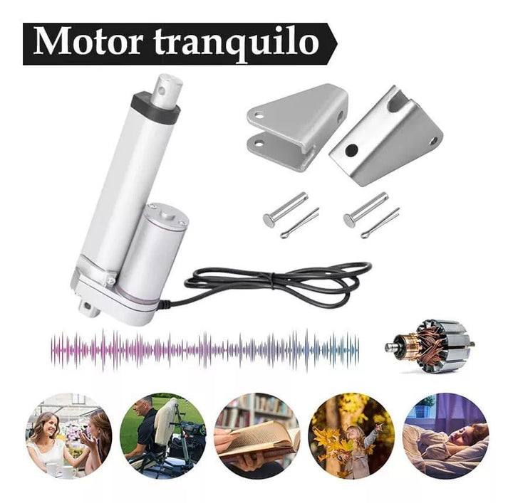 Actuador Lineal Motor 150kg Torque 500mm 12v 3a 36w Aluminio - Tecneu