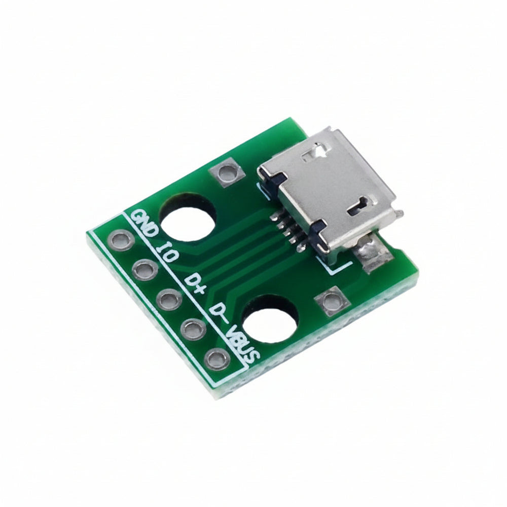 Adaptador Micro Usb A Dip 2.54mm 5 Pines Hembra Pcb MCU