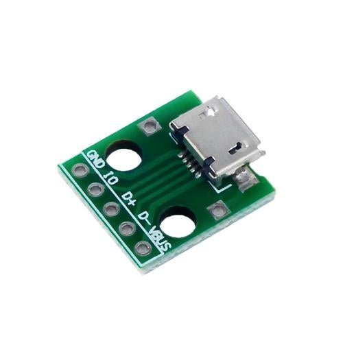 Adaptador Micro Usb A Dip 2.54mm 5 Pines Hembra Pcb MCU - Tecneu