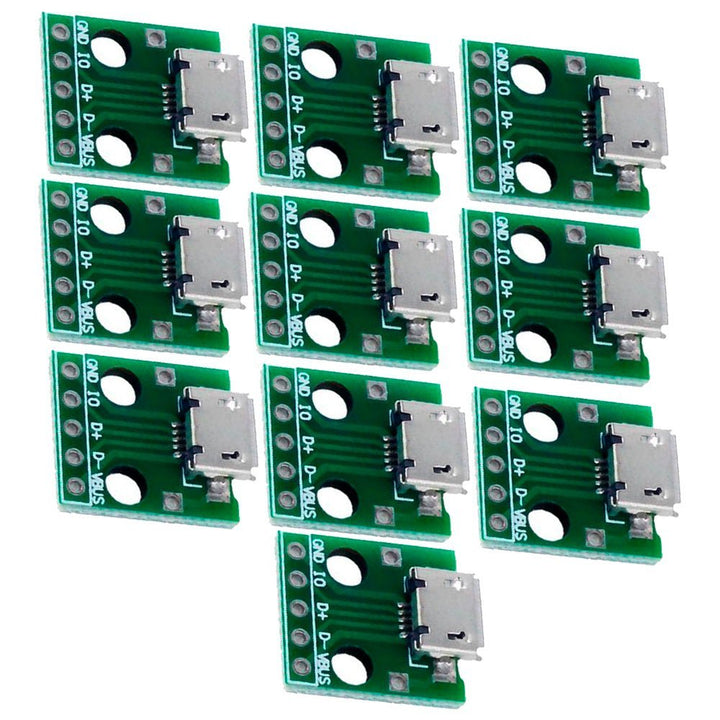 Adaptador Micro Usb A Dip 2.54mm 5 Pines Hembra Pcb MCU - Tecneu