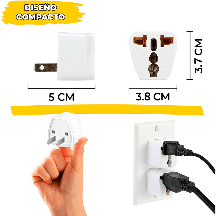 Adaptador Universal Enchufe Adaptador Corriente - Tecneu