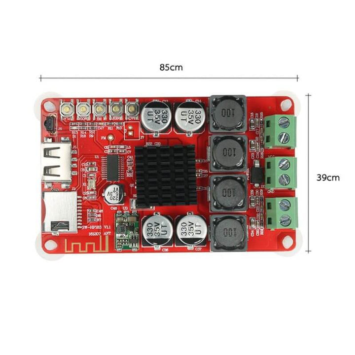 Amplificador Tpa3116 De Potencia 2x50w Estereo Bluetooth 4.0 - Tecneu