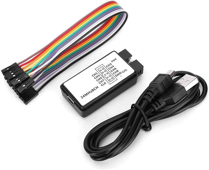 Analizador Lógico USB 24MHz 8 Canales Compatible con Logic Saleae - Tecneu
