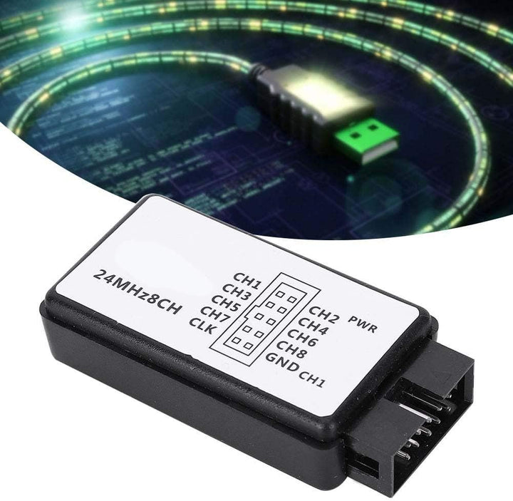 Analizador Lógico USB 24MHz 8 Canales Compatible con Logic Saleae - Tecneu