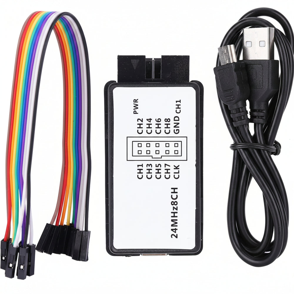 Analizador Lógico USB 24MHz 8 Canales Compatible con Logic Saleae