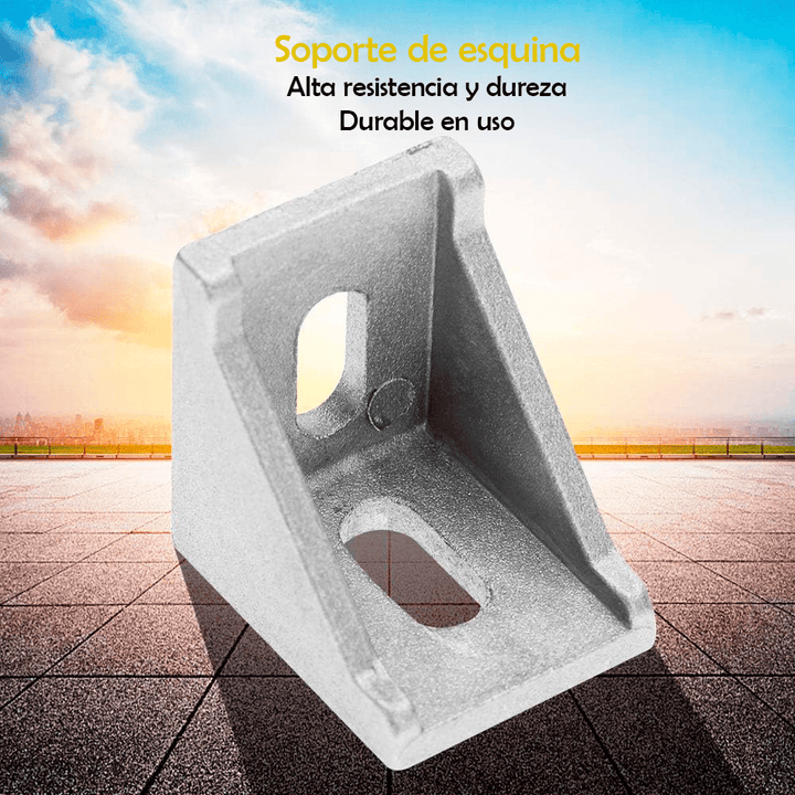 Angulo De Ajuste Perfil 2020 V Slot Esquinero L Aluminio - Tecneu