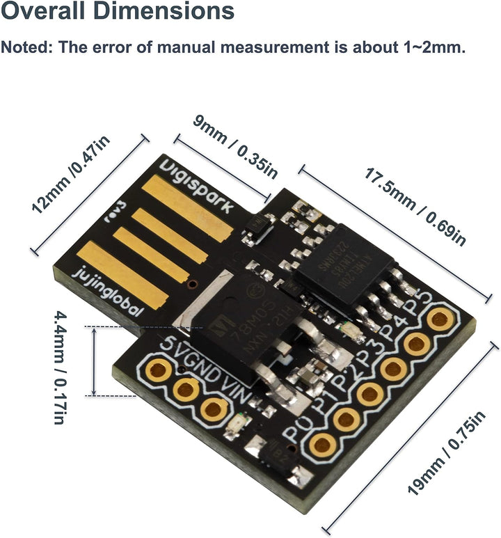 Placa De Desarrollo Digispark Con Micro USB Y ATTINY85, Mini Tamaño, Ideal Para Proyectos De Electrónica