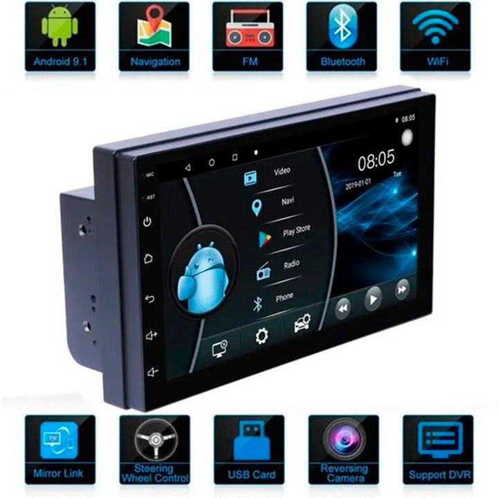 Autoestereo Android Pantalla Tactil Gps 2din Wifi Mirrorlink Touch - Tecneu