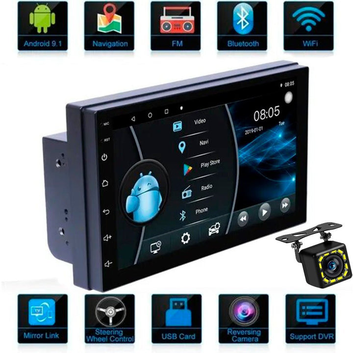 Autoestereo Android Pantalla Tactil Gps 2din Wifi Mirrorlink Touch - Tecneu