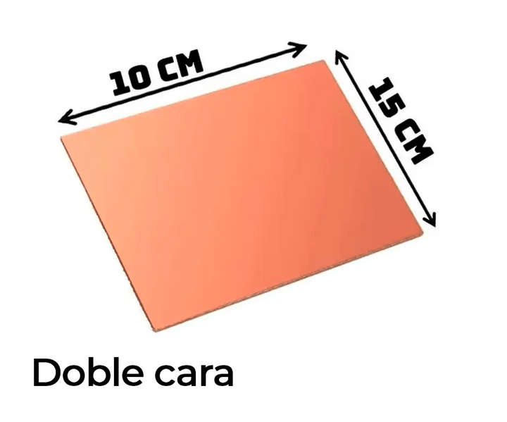 Baquelita 10x15 Cm DOBLE CARA Placa Fenolica Cobre Pcb - Tecneu