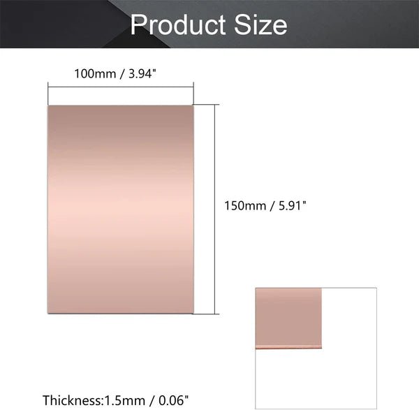 Baquelita 10x15 Cm DOBLE CARA Placa Fenolica Cobre Pcb - Tecneu
