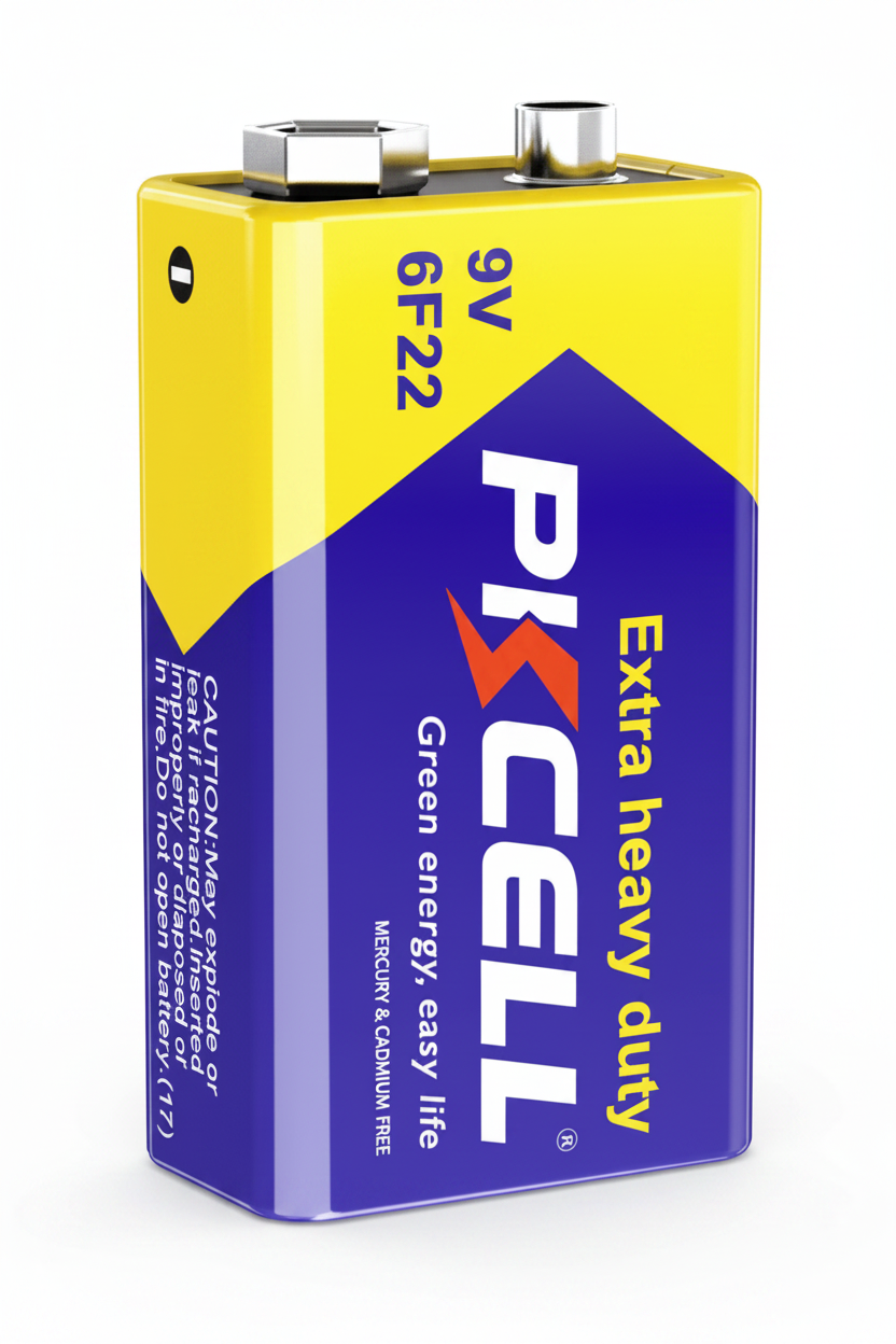 Bateria 9v Pila 6f22 Rectangular Pkcell® Original + Duración