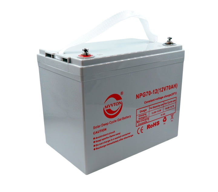 Batería de Gel Ciclo Profundo MVVTON NPG70 - 12 Solar 12V 70Ah - Tecneu