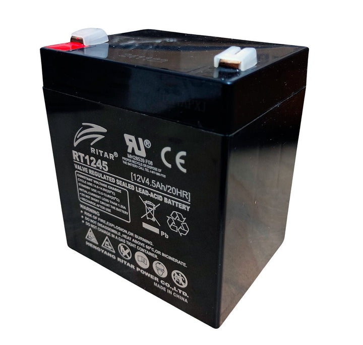Batería de Plomo - Ácido Sellada VRLA Ritar RT1245 12V 4.5Ah AGM - Tecneu