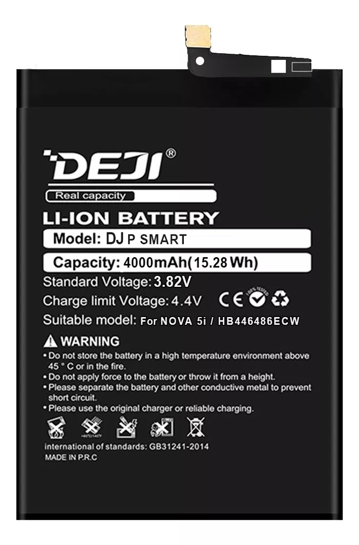 Batería DEJI HB446486ECW para Huawei Honor 9X, Nova 5i, P Smart Pro (2019) 4000mAh - Tecneu