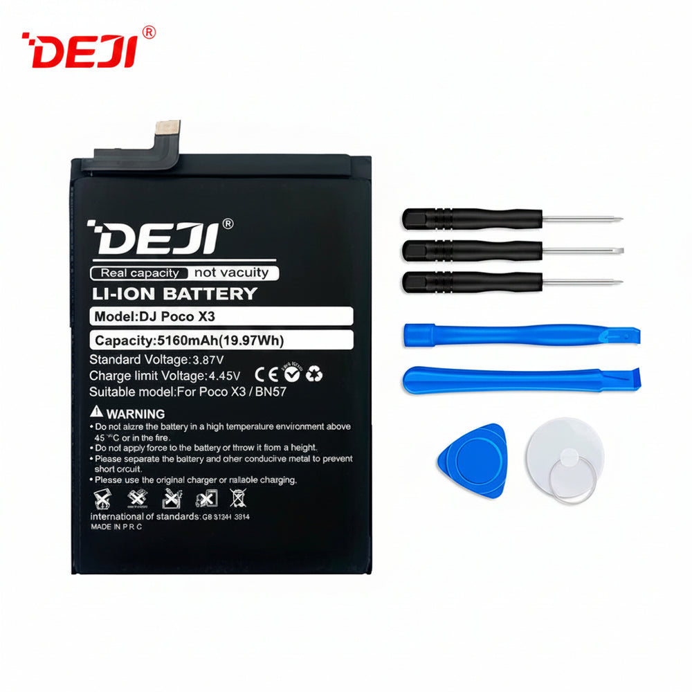 Bateria DEJI para Xiaomi Poco X3/X3 pro BN57 5160mAh