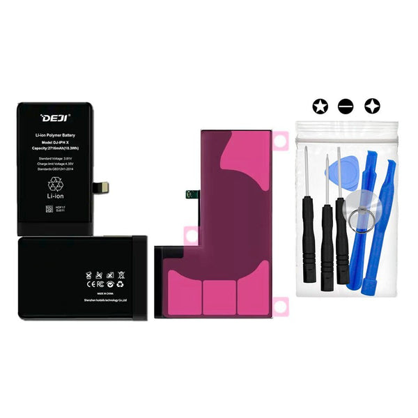 Batería Pila Para iPhone X Deji DJ - IPHX 2716mAh + Kit De Instalación - Tecneu