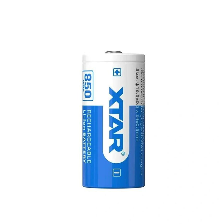 Batería Recargable Li - ion XTAR 16340 850mAh 2.5A - Tecneu
