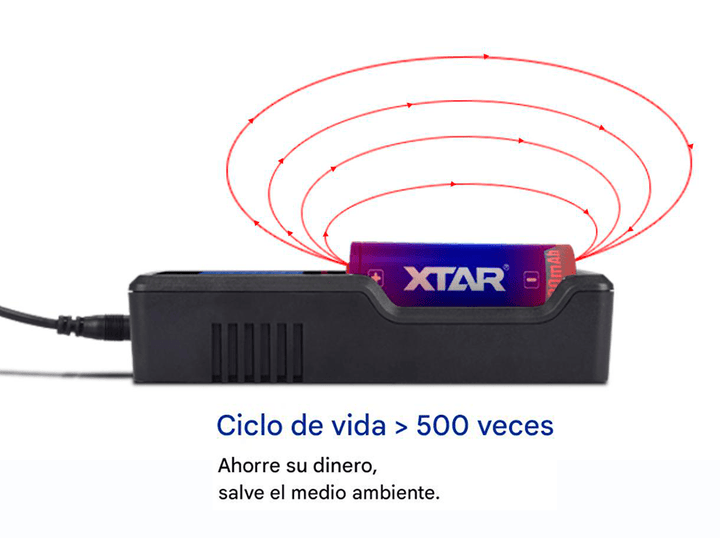 Batería Recargable XTAR 26650 5200mAh 3.7V 10A - Tecneu