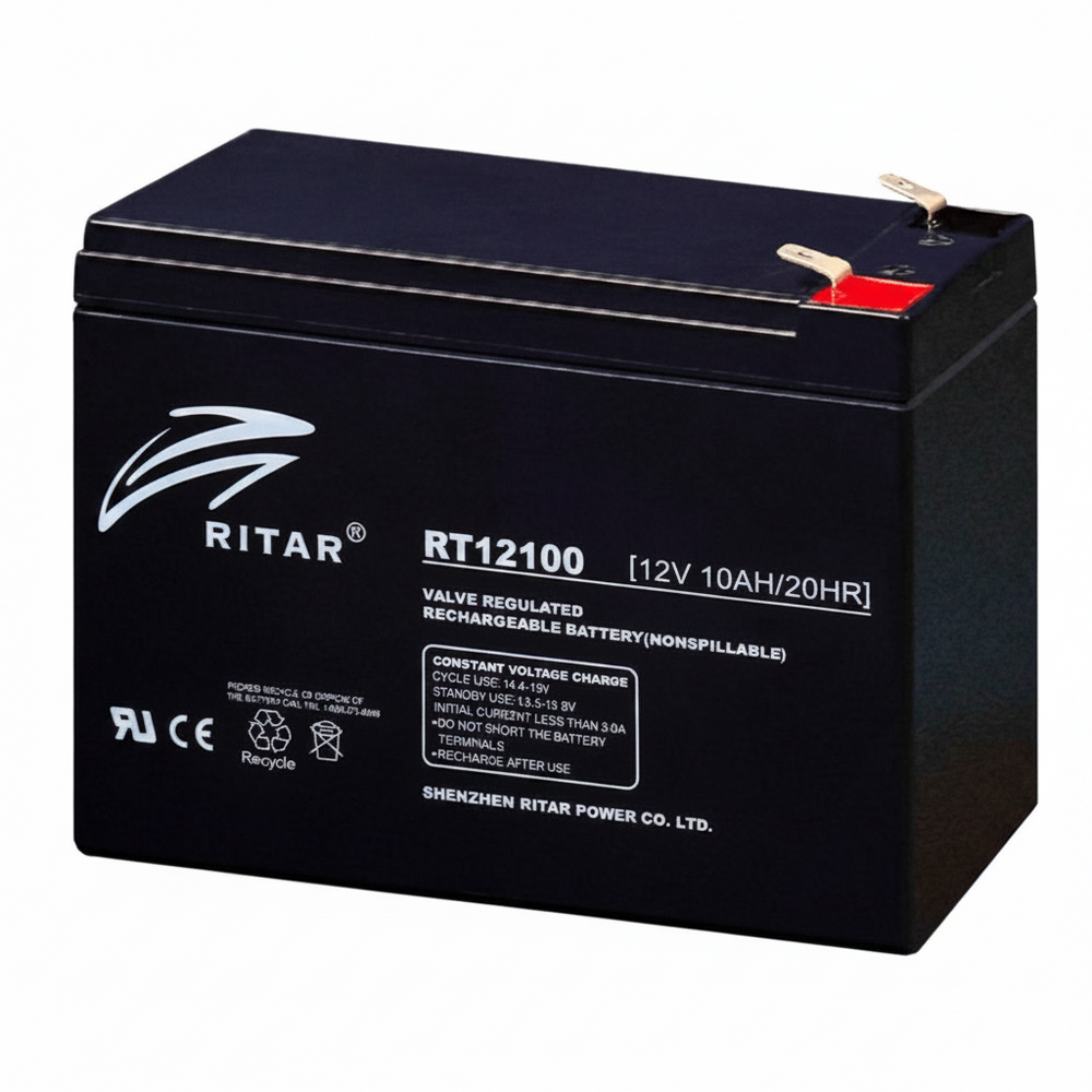 Batería Ritar AGM RT12100 Sellada de Plomo-Ácido VRLA 12V 10Ah