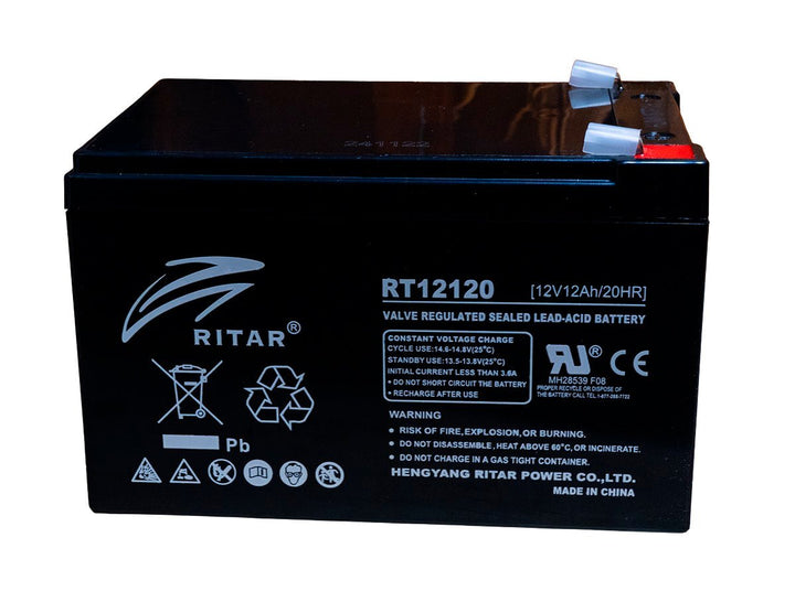 Batería Ritar AGM RT12120 Sellada de Plomo - Ácido VRLA 12V 12Ah - Tecneu