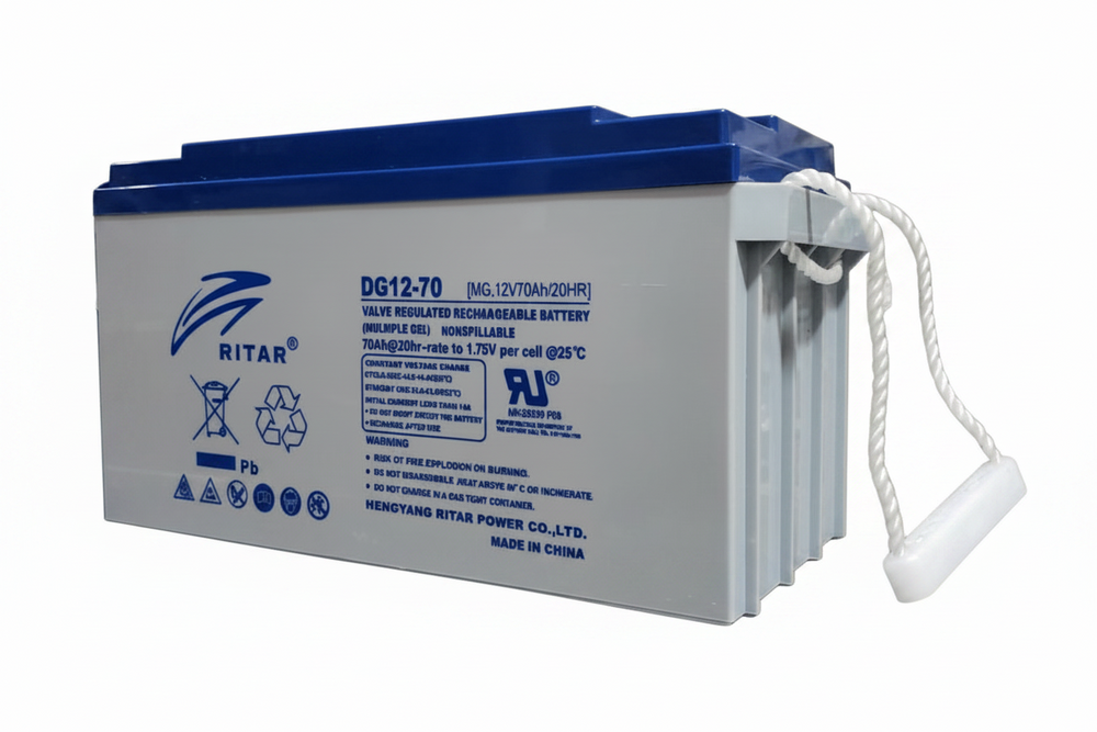 Batería Ritar  DG12-70 de Gel Ciclo Profundo Solar 12V 70Ah VRLA