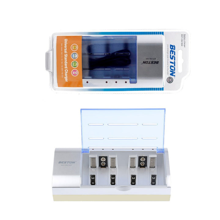 Beston C821 Cargador Estándar Original AA/AAA/C/D/9V 1.2V Batería Recargable - Tecneu
