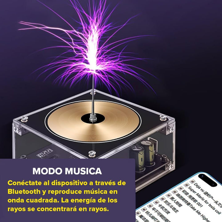 Bobina Tesla Musical Efectos Visuales Plasma Bluetooth 10cm - Tecneu