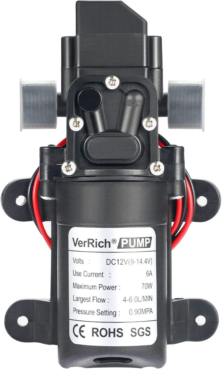 Bomba De Agua Diafragma Portátil Inteligente 1/2inch 6l/min 12v 70w - Tecneu