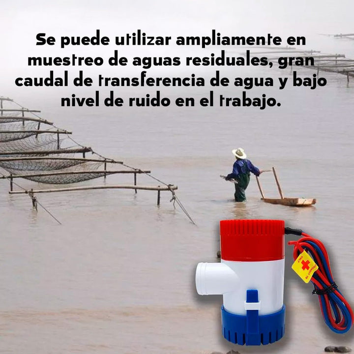 Bomba Eléctrica De Agua 12v Sumergible Centrífuga 1100GPH Achique Marino - Tecneu