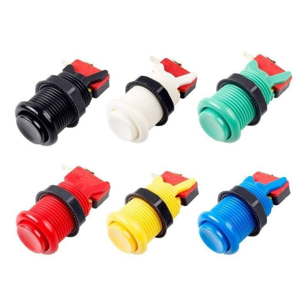 Boton Con Micro Switch Para Videojuegos O Alarmas Arcade Con Switch - Tecneu