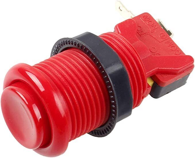 Boton Con Micro Switch Para Videojuegos O Alarmas Arcade Con Switch - Tecneu