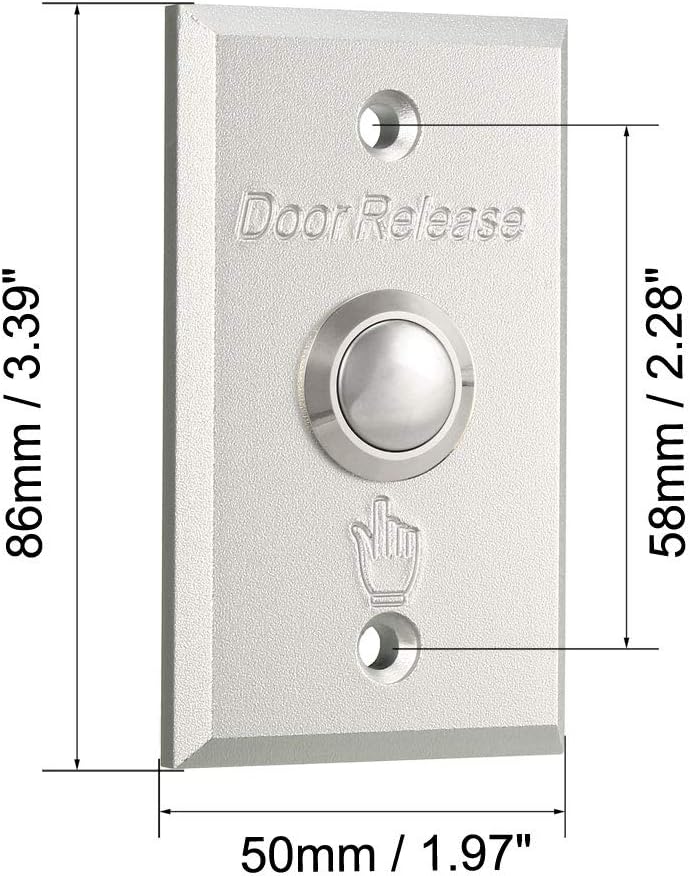 Botón De Cotrol Acceso Cerradura Magnética + Caja Registro - Tecneu