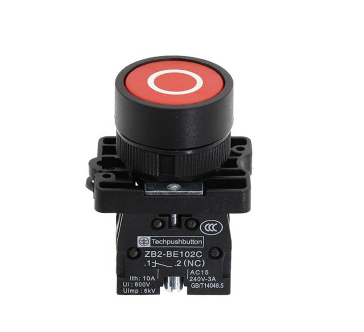 Botón Pulsador Industrial 22mm ZB2 - BE - Tecneu