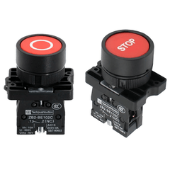 Botón Pulsador Interruptor Industrial 22mm Rojo ZB2-BE102C