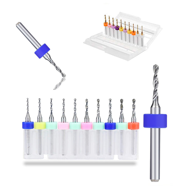 Kit 10 Brocas 1.10-2.00mm Para Pcb, Router, Cnc