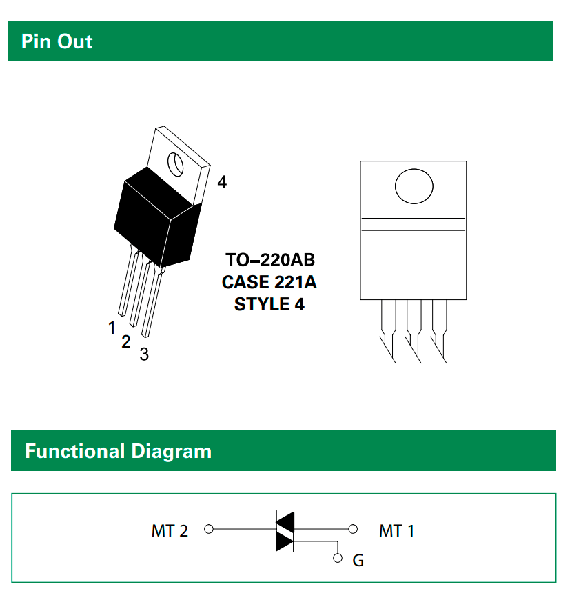 BTA08-600B TRIAC 600V 8A TO-220 - Tecneu