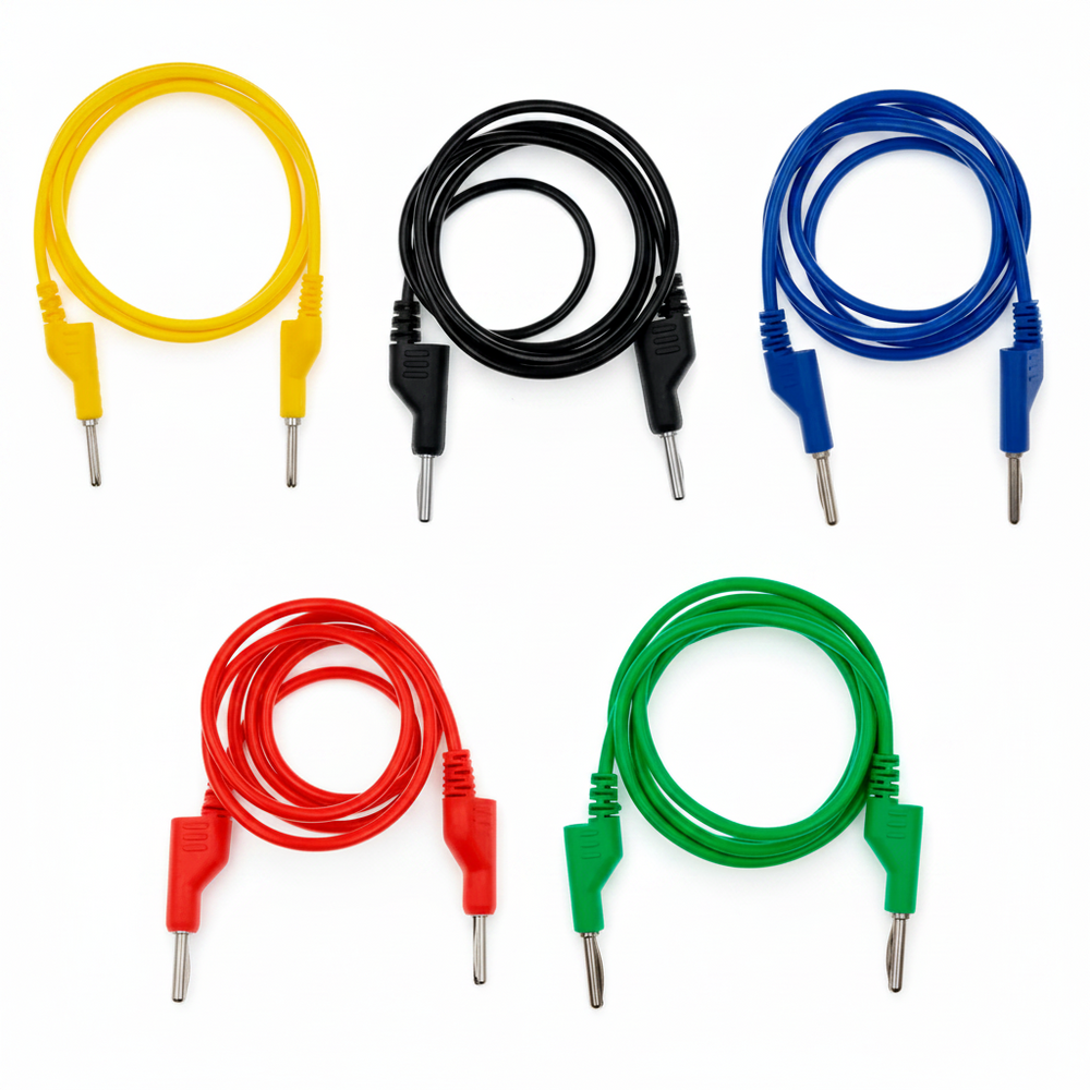 Cable 1m Conector Banana A Banana Macho 4mm 1000v 15a Apilable