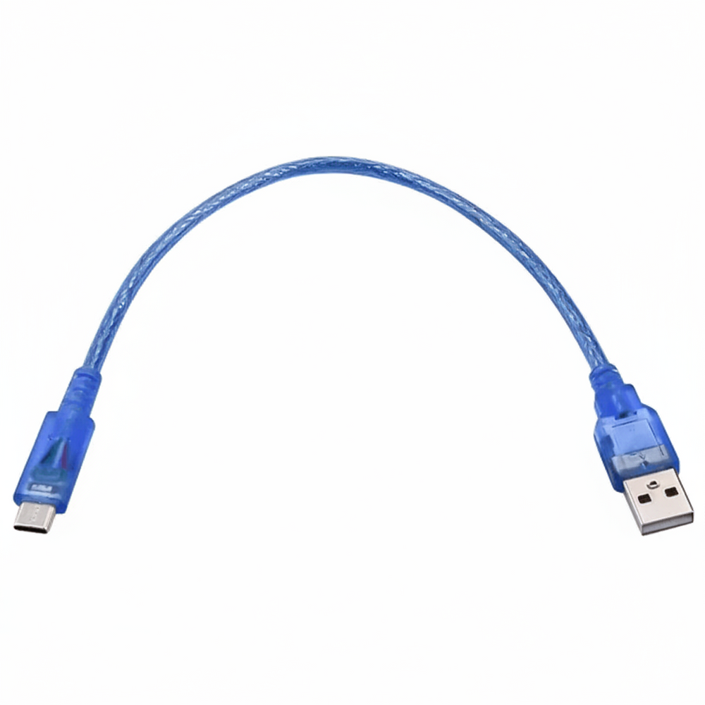 Cable USB A Tipo C de 30cm Datos para Arduino, Microcontroladores, Etc.
