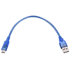 Cable USB A Tipo C de 30cm Datos para Arduino, Microcontroladores, Etc.