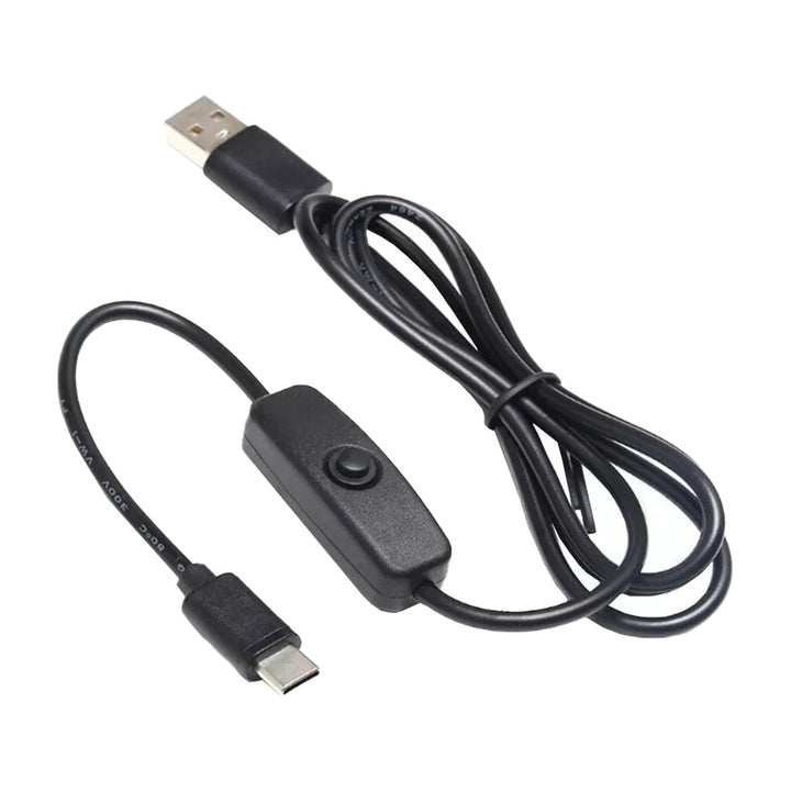 Cable USB A Tipo C Interruptor ON / OFF 5V 3A Carga Rápida 1 Metro - Tecneu