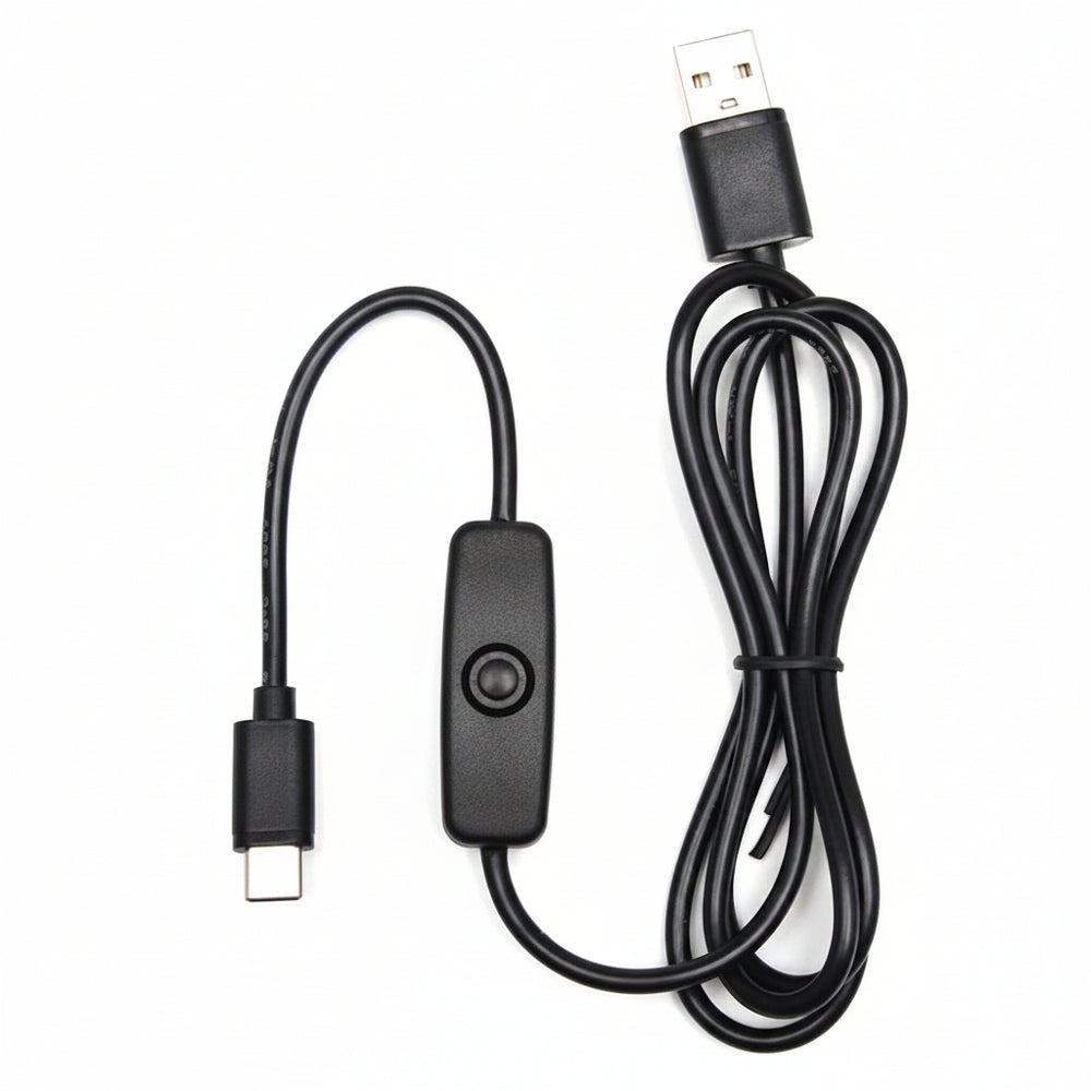 Cable USB A Tipo C Interruptor ON / OFF 5V 3A Carga Rápida 1 Metro